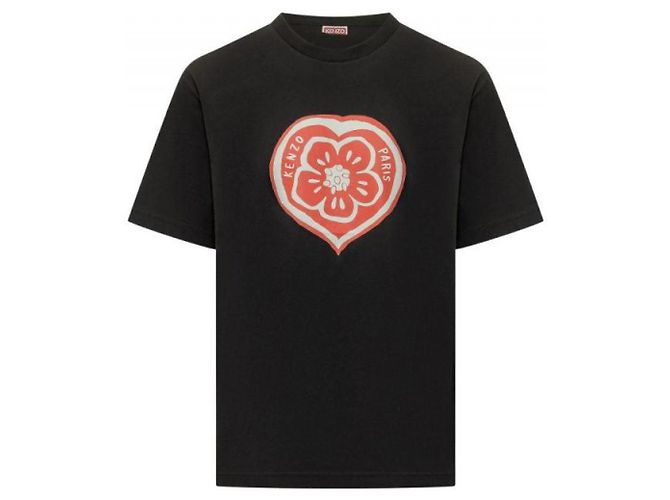 Kenzo Bokeh Heart Baumwoll-T-Shirt Schwarz - Ansicht 5