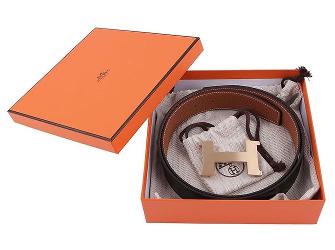 Hermès Reversible Leather Strap Belt Gold Buckle Multiple colors - view 10