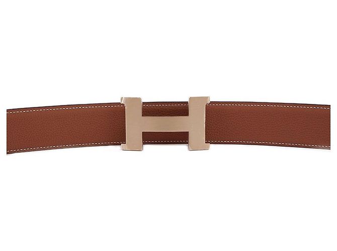 Hermès Reversible Leather Strap Belt Gold Buckle Multiple colors - view 6