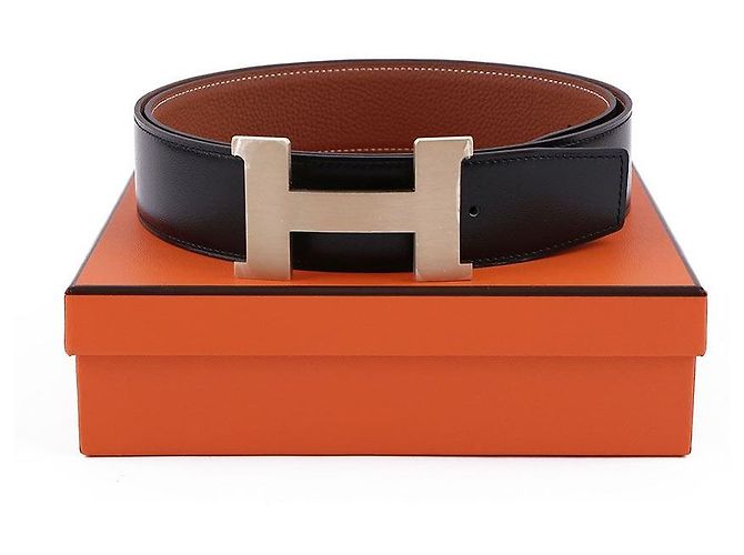 Hermès Reversible Leather Strap Belt Gold Buckle Multiple colors - view 9