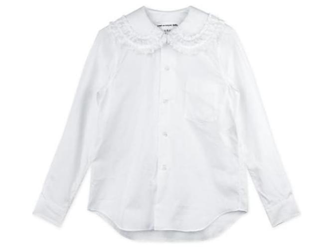 Comme Des Garcons Rüschenbluse Weiß - Ansicht 4