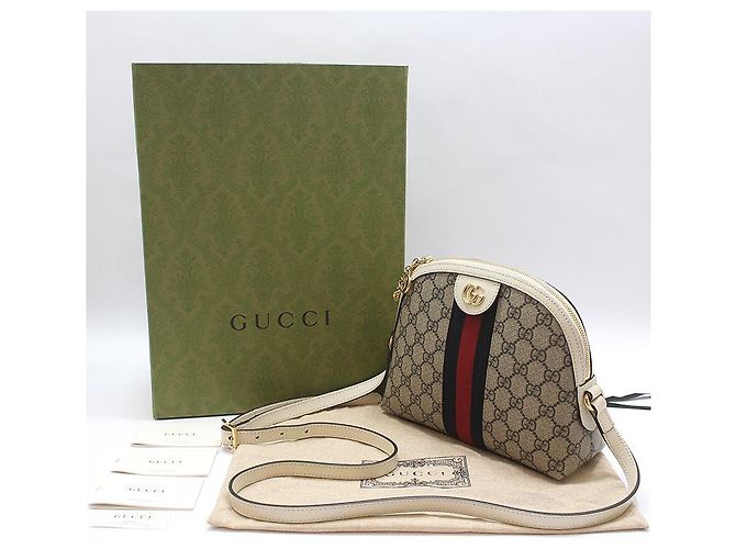 Gucci Borsa a tracolla GG Supreme Ophidia Marrone - vista 2