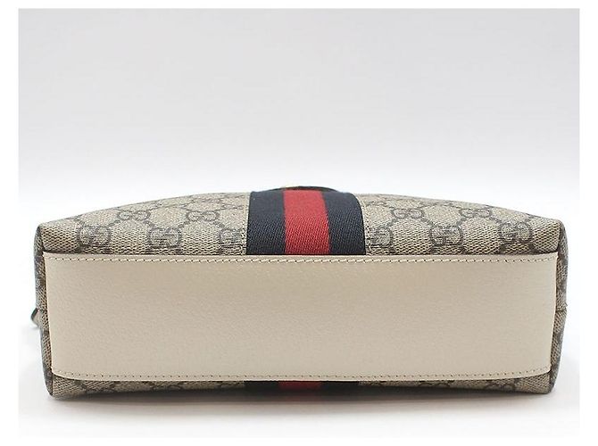 Gucci Borsa a tracolla GG Supreme Ophidia Marrone - vista 5