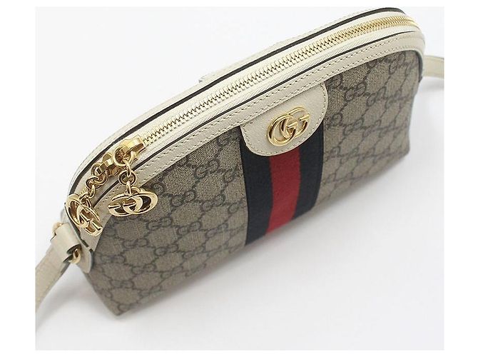 Gucci Borsa a tracolla GG Supreme Ophidia Marrone - vista 6