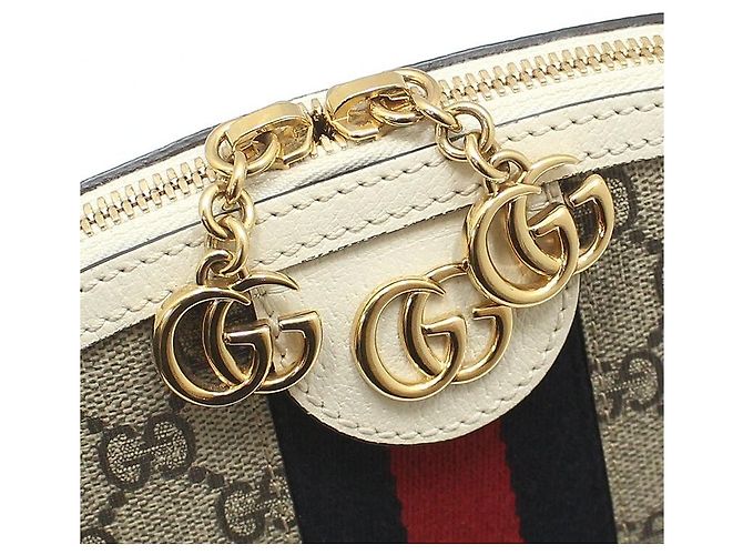 Gucci Borsa a tracolla GG Supreme Ophidia Marrone - vista 8