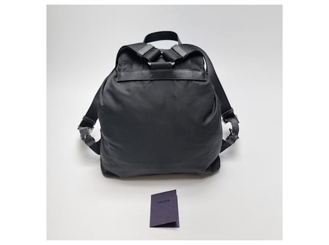 Prada Re-Nylon Saffiano Rucksack Medium Schwarz - Ansicht 10