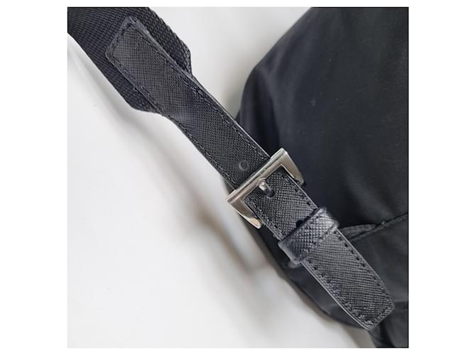 Prada Re-Nylon Saffiano Rucksack Medium Schwarz - Ansicht 18