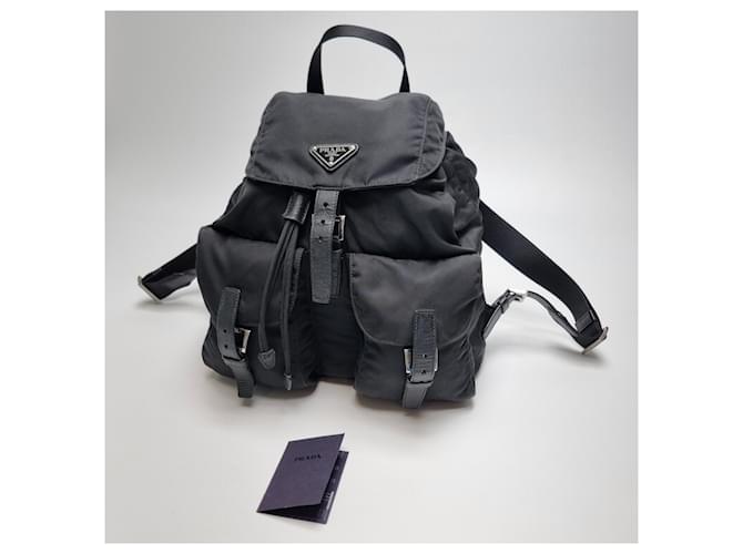 Prada Re-Nylon Saffiano Rucksack Medium Schwarz - Ansicht 3