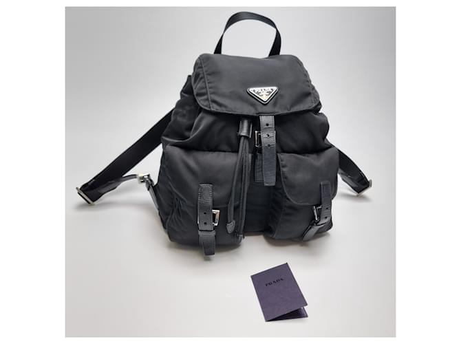 Prada Re-Nylon Saffiano Rucksack Medium Schwarz - Ansicht 4