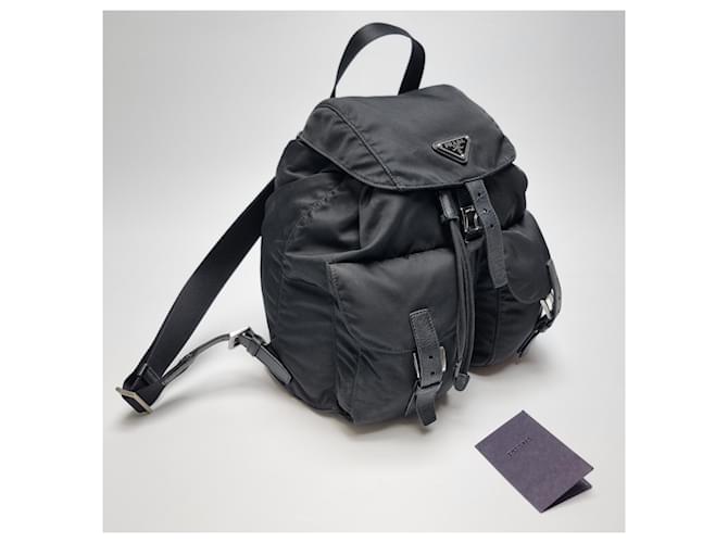 Prada Re-Nylon Saffiano Rucksack Medium Schwarz - Ansicht 5