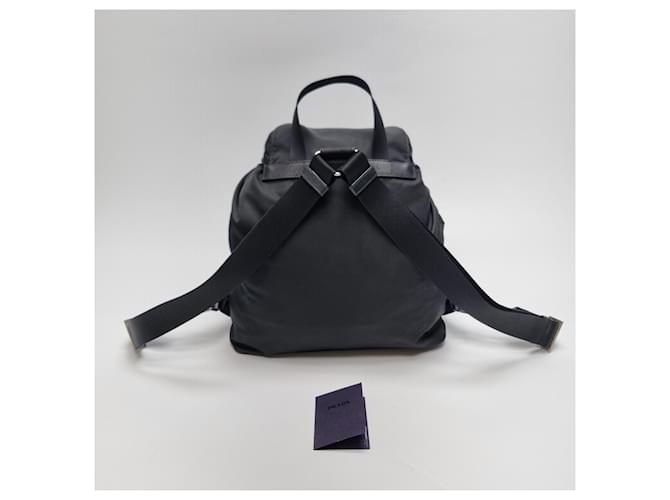 Prada Re-Nylon Saffiano Rucksack Medium Schwarz - Ansicht 7