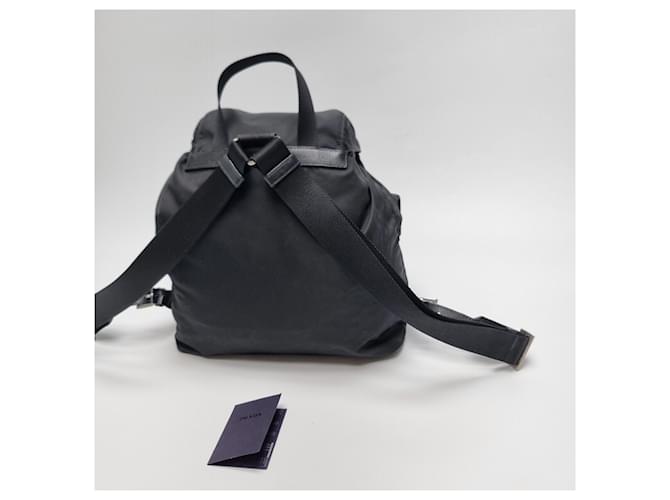 Prada Re-Nylon Saffiano Rucksack Medium Schwarz - Ansicht 8