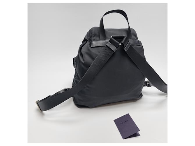 Prada Re-Nylon Saffiano Rucksack Medium Schwarz - Ansicht 9
