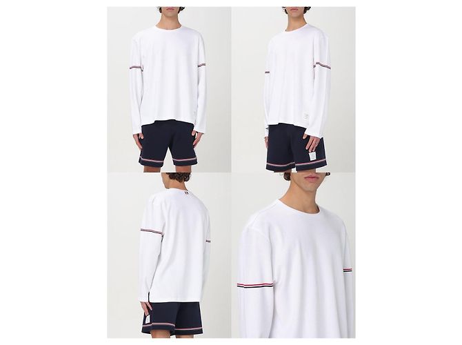 Thom Browne Rugby a maniche lunghe in cotone Multicolore - vista 3