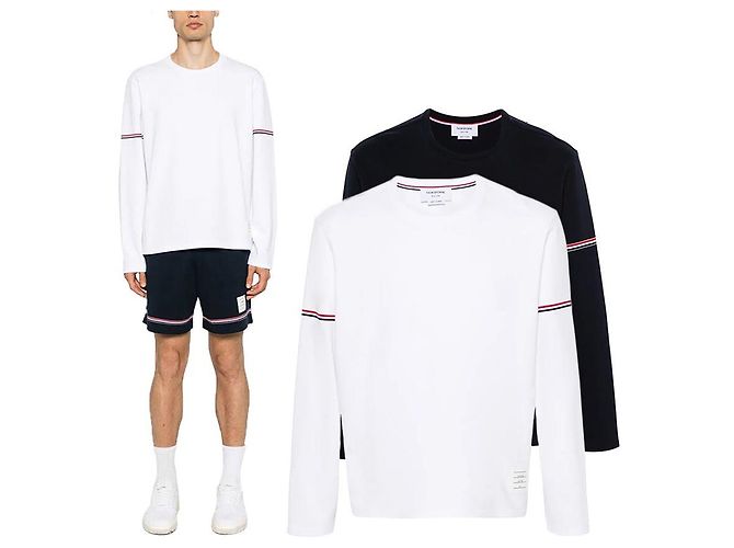 Thom Browne Rugby a maniche lunghe in cotone Multicolore - vista 6