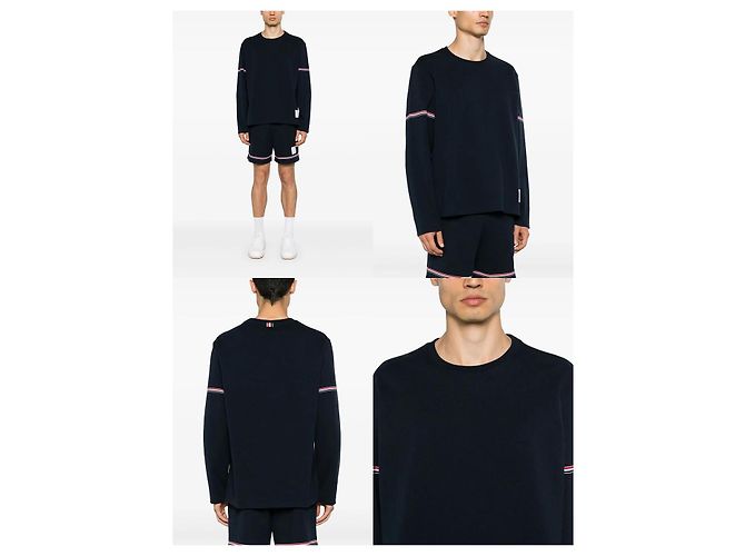 Thom Browne Rugby a maniche lunghe in cotone Multicolore - vista 8