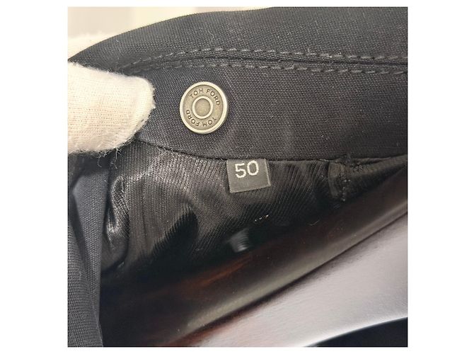 Tom Ford Giacca Bomber Trucker in twill di cotone Nero - vista 5