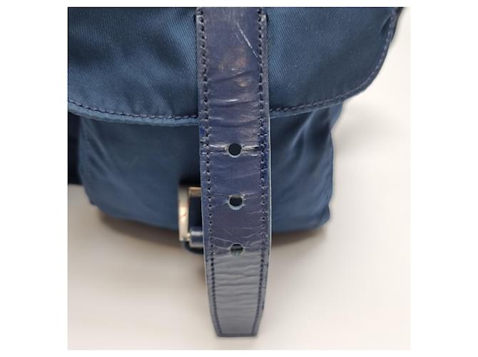 Prada Nylon-Rucksack Medium Unisex Blau - Ansicht 17