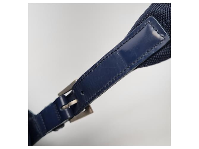 Prada Nylon-Rucksack Medium Unisex Blau - Ansicht 20