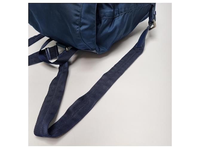 Prada Nylon-Rucksack Medium Unisex Blau - Ansicht 9