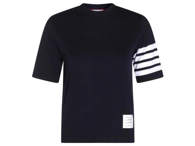 Thom Browne Kurzärmeliges T-Shirt für Damen Blau - Ansicht 2