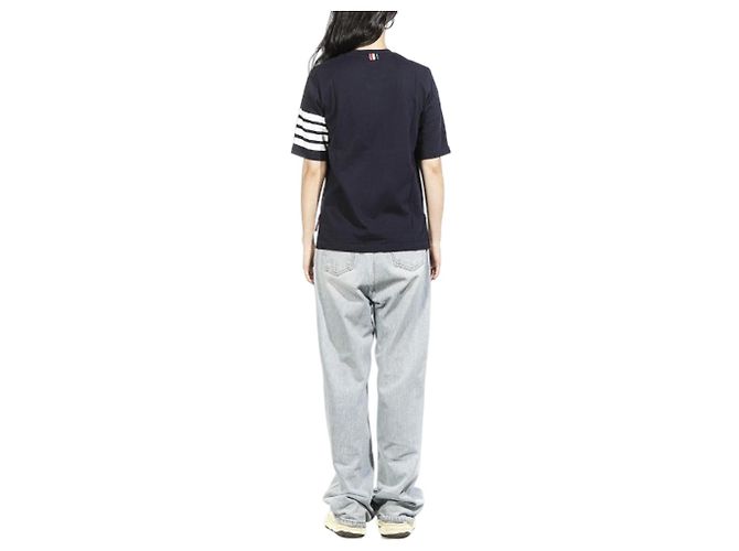 Thom Browne Kurzärmeliges T-Shirt für Damen Blau - Ansicht 6