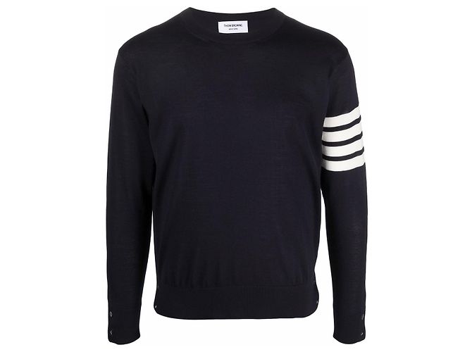 Thom Browne Diagonalstrick aus Merinowolle Braun - Ansicht 2