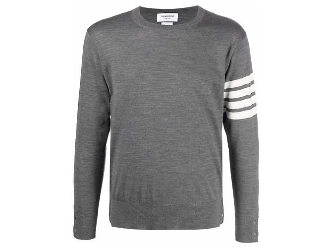 Thom Browne Diagonalstrick aus Merinowolle Braun - Ansicht 9