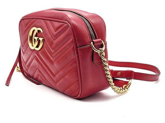 Gucci Borsa a tracolla Matelassé Marmont Rosso - vista 2