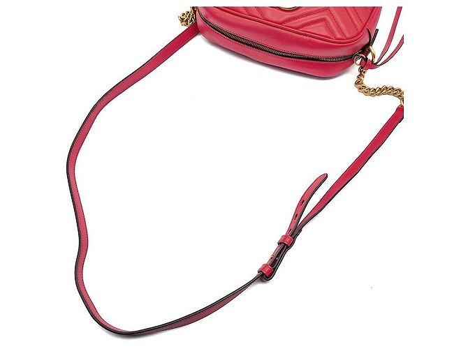 Gucci Borsa a tracolla Matelassé Marmont Rosso - vista 5