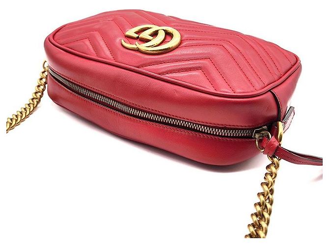 Gucci Borsa a tracolla Matelassé Marmont Rosso - vista 6
