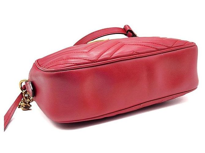 Gucci Borsa a tracolla Matelassé Marmont Rosso - vista 7