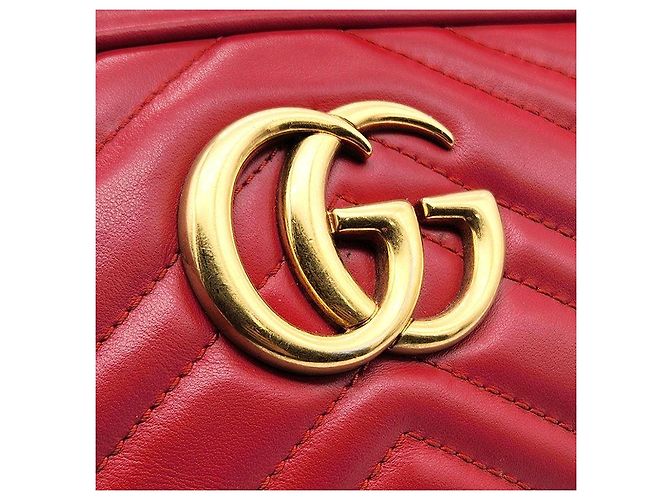 Gucci Borsa a tracolla Matelassé Marmont Rosso - vista 8