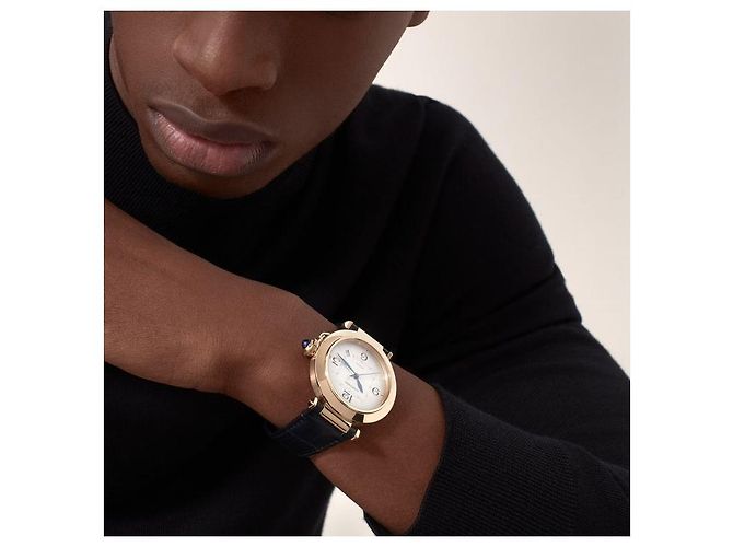 Cartier Relógio Pasha Gold Large para homem com caixa e garantia Dourado - vista 4