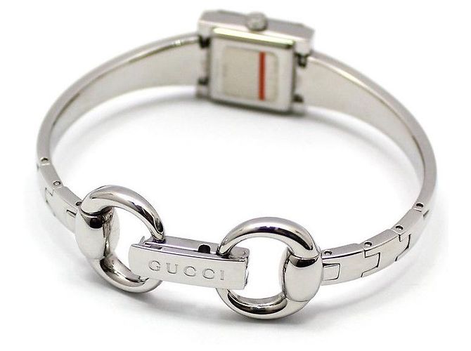 Gucci Relógio de aço com pulseira de bracelete e quartzo Prata - vista 5