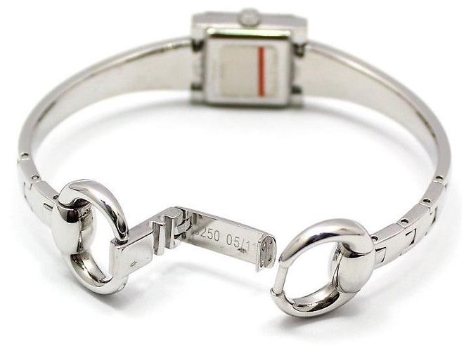 Gucci Relógio de aço com pulseira de bracelete e quartzo Prata - vista 6