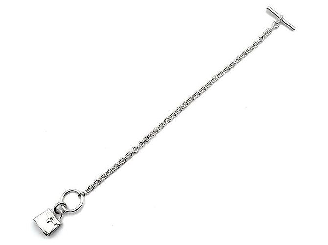 Hermès Pulsera Kelly Amulet en plata - vista 2