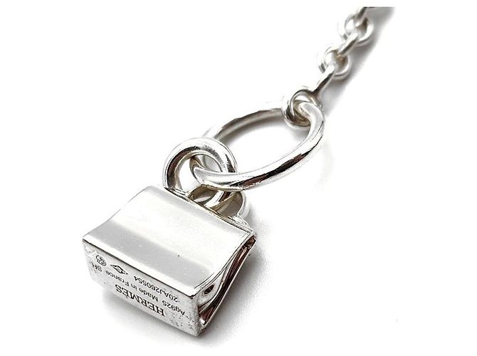 Hermès Pulsera Kelly Amulet en plata - vista 4
