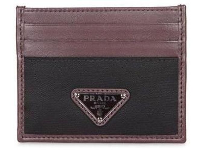 Prada Re-Nylon Leather Card Holder Black - view 4