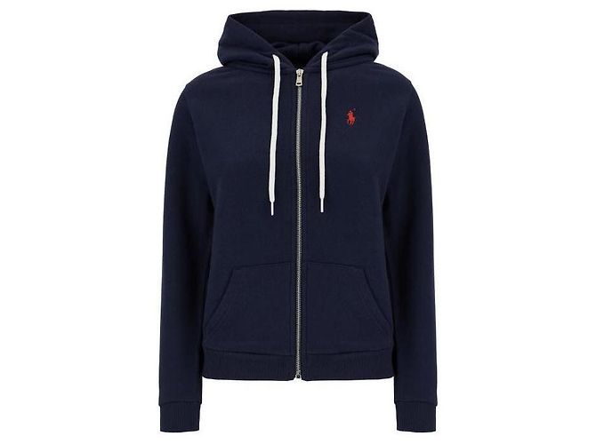 Ralph Lauren Moletom com capuz e zíper com logo Azul - vista 4
