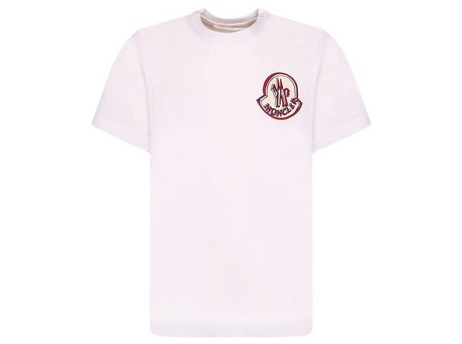 Moncler Baumwoll-T-Shirt mit Logo Weiß - Ansicht 4