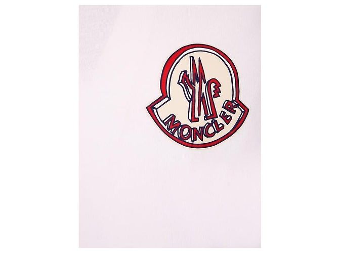 Moncler Baumwoll-T-Shirt mit Logo Weiß - Ansicht 6