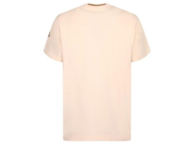 Moncler T-Shirt aus Baumwolle mit Logo-Stickerei Weiß - Ansicht 5