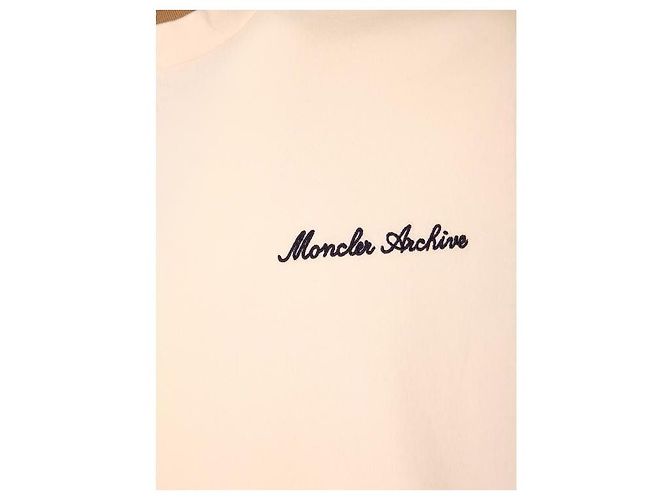 Moncler T-Shirt aus Baumwolle mit Logo-Stickerei Weiß - Ansicht 6