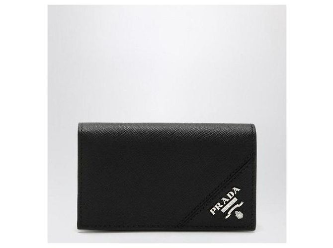 Prada Saffiano Kartenetui mit Metalllogo - Ansicht 4