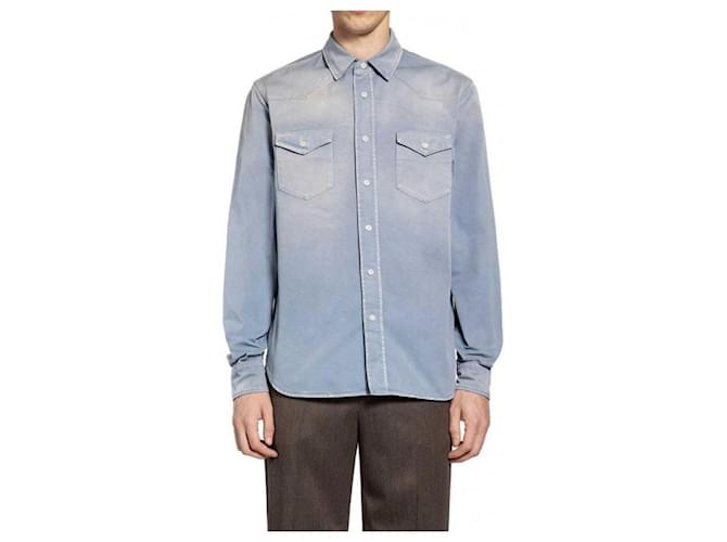 Prada Gabardine-Hemd Blau - Ansicht 5