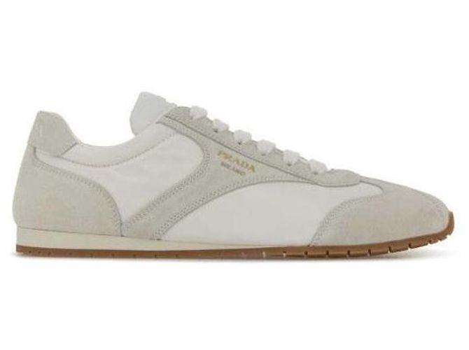Prada Baskets en nylon et daim - vue 4