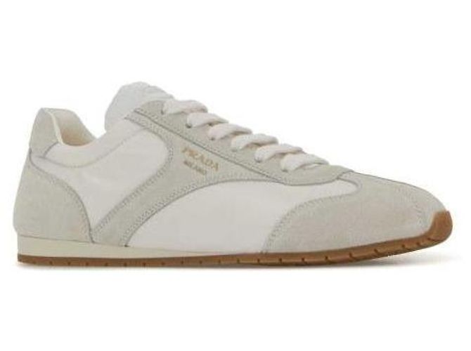 Prada Baskets en nylon et daim - vue 5
