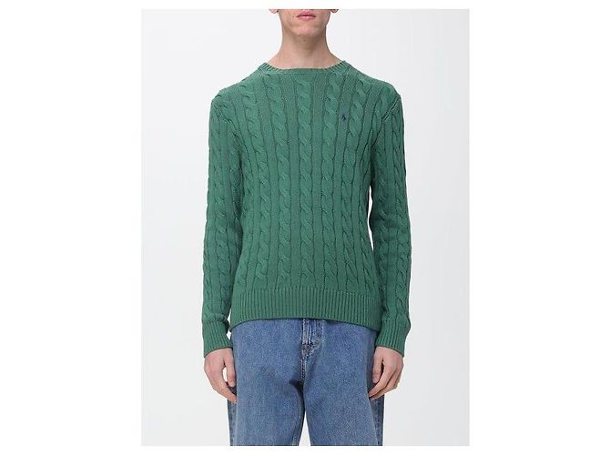 Ralph Lauren Zopfstrick mit Pony-Logo-Stickerei Grün - Ansicht 4