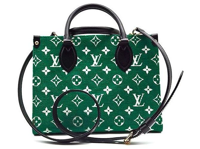 Louis Vuitton Monogram Velvet OnTheGo Verde - vista 3